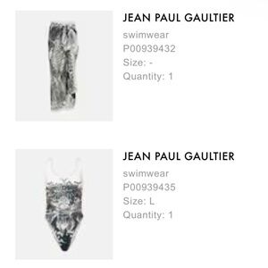 Jean Paul Gaultier one piece and coverup